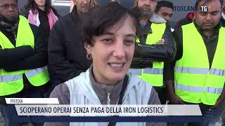 20241109 PISTOIA  SCIOPERANO OPERAI SENZA PAGA DELLA IRON LOGISTICS [upl. by Lavicrep]