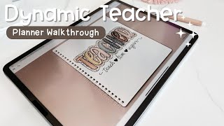 Dynamic Digital Teacher Planner  Planner Walkthrough [upl. by Cinomod]