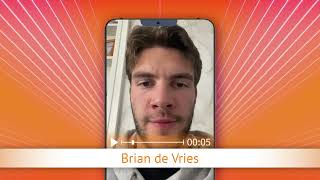 TV Oranje app videoboodschap  Brian de Vries [upl. by Munson]