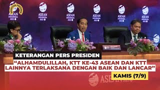 Keterangan Pers Presiden RI usai KTT ASEAN Kamis 79 [upl. by Anir66]