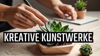 Mach DEINE SUKKULENTEN 🌵 zu GEOMETRISCHEN KUNSTWERKEN im MODERNEN STIL ✨ [upl. by Hedvige]