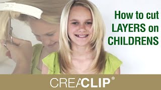 How to cut LAYERS on CHILDRENS hair tutorial Layered hairstyle [upl. by Asseret]