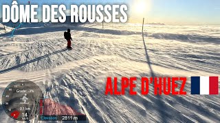 4K Skiing Alpe dHuez Dôme des Rousses 2800m  End of Day POV Top to Bottom France GoPro HERO11 [upl. by Trinetta401]