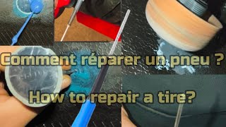 Réparation de Pneu RéparationPneu Tire Repair TireRepair tutoriel pédagogique [upl. by Ahsocin]