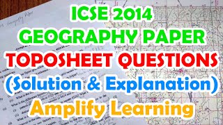 Topographical Maps Questions from previous year Board Paper  ICSE Geography Class 10 [upl. by Anigar]