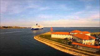 DFDS Ferry leaving South Shields [upl. by Ycnaffit]