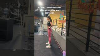 Banded lateral walks glute activation fitness strengthtraing glutes [upl. by Eileen]