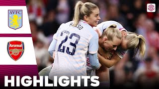 Arsenal vs Aston Villa  What a Game  Highlights  FA Womens Super League 24032024 [upl. by Yelssew215]