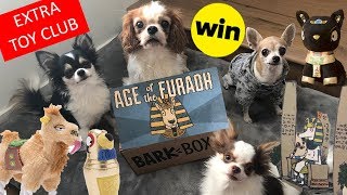 BarkBox May 2018 Small DogsChihuahua unboxing EXTRA TOY CLUB  Age of the Furadh Egyptian [upl. by Nohsed]