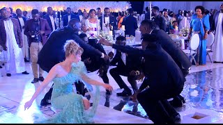 Robert Kayanja Jrs Bride shows dancing skills [upl. by Oijile]