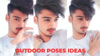 Outdoor Photo Poses ideas  Snapchat Selfie poses for boys  Cool selfie poses👻 [upl. by Rollie121]