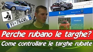 Perché rubare le targhe Come controllare le targhe o auto rubate [upl. by Guria864]