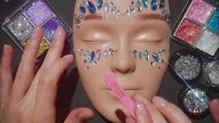 ASMR Euphoria Glam Makeup on Mannequin [upl. by Biel]