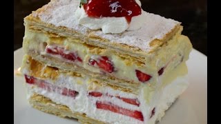 Strawberry Napoleon Millefeuille [upl. by Adelle]