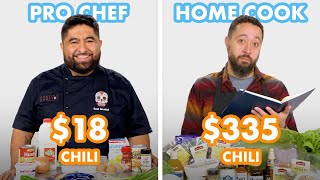 335 vs 18 Chili Pro Chef amp Home Cook Swap Ingredients  Epicurious [upl. by Anahsat]