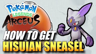 Pokemon Legends Arceus  How To Get Hisuian Sneasel  Hisuian Sneasel Location [upl. by Luelle]