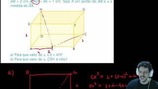 FUVEST  Geometria  No paralelepípedo reto retângulo mostrado na figura [upl. by Naerol863]