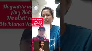 rider ng MOVE IT nagsalita na tungkol sa mag VIRAL NA panlalait ni MS BIANCA TAN sa mga bisaya [upl. by Inirt]