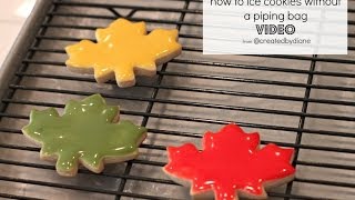 how to ice cookies without a piping bag createdbydiane [upl. by Normie]