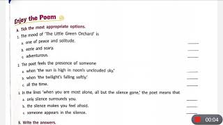 The Little Green Orchard  Question Answer  Class 7 CBSE  Ratnasagar English Reader [upl. by Holli]