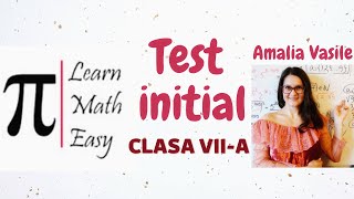 Test initial clasa VII Mihaela amp Amalia [upl. by Tybie]