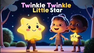 Twinkle Twinkle Little Star  Magical Starry Night Animation for Kids [upl. by Aicilif471]