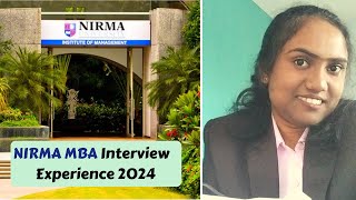 How was my NIRMA MBA Interview  🫡NIRMA University Ahmedabad Interview Experience 2024  By Shifa [upl. by Sitrik]