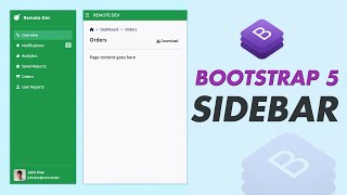 Master Bootstrap 5 in 2024 with This Simple Sidebar Trick [upl. by Bruner]