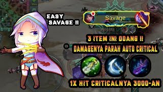 NATALIA Build Item Tersakit EASY SAVAGE  Damagenya OverPower Auto Critical  Mobile Legends [upl. by Noiemad]