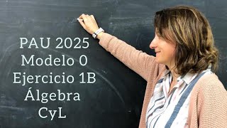 PAU 2025 MODELO 0 EJERCICIO 1B ÁLGEBRA CyL lasmatesdemila3221 [upl. by Bovill260]