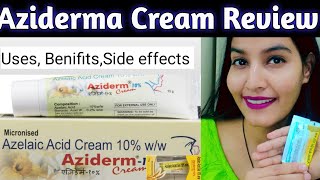 Aziderma Cream 10  Aziderma Cream Review Azelic Acid Cream For Acne ScarsMelasmaPigmention [upl. by Atalayah]