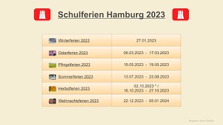 Schulferien Hamburg 2023 [upl. by Ruddie]