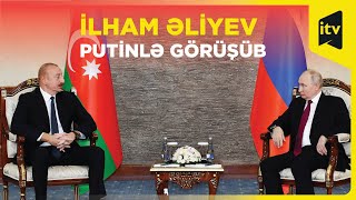 Prezident İlham Əliyev Bişkekdə Vladimir Putinlə görüşüb [upl. by Anitsahs]