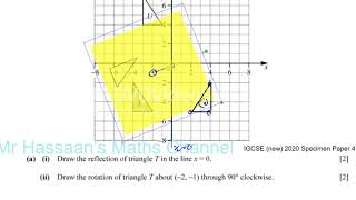 058004SP20 IGCSE 2020 Specimen Paper 4 Q4 Transformations [upl. by Graham583]