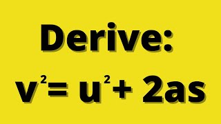 Derive v2u22as equation of motion derivation [upl. by Garwood]