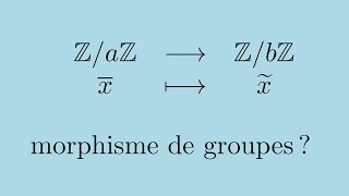 Morphisme de groupes  question piège [upl. by Linnie]