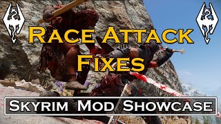 Skyrim Mod  Race Attack Fixes [upl. by Cristian352]