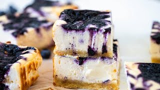 Blueberry Swirl Keto Cheesecake Bars [upl. by Aicyle332]