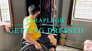 Paraplegic getting dressed [upl. by Marco]