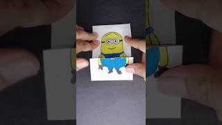 Minion Bob paper folding puzzle game ✅ poppy play time pokemon roblox shorts art [upl. by Monjo]