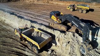 Volvo EC950F Excavator Loads A60 Haul Truck in 4 Passes [upl. by Rockafellow]