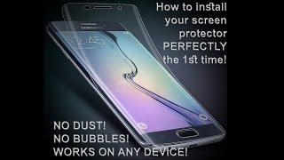 S7 edge screen protector installation  install it PERFECTLY the 1st time [upl. by Ecyal]