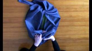 Furoshiki 1 Basic knot amp Wrapping [upl. by Yelha69]