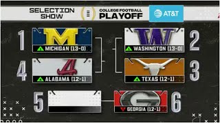 🚨 The College Football Playoff Teams REVEALED 🚨  CFP Selection Show [upl. by Cheung]