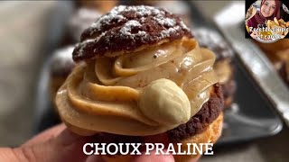 Recette de Choux Pralinés façon ParisBrest craquelin cacao [upl. by Eiknarf]