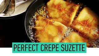 Crepe Suzette flambe  How To Make Crêpes Suzette  Dessert Recipe  French Pancake [upl. by Joeann400]