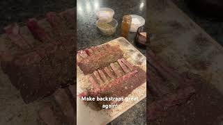 Tomahawk Venison Backstrap venison deer deerhunting cooking grill meat tomahawksteak [upl. by Kenlay]