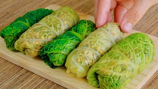 Do you have 1 cabbage at home The tastiest eggless cabbage rolls recipe Vegan  ASMR [upl. by Abran]