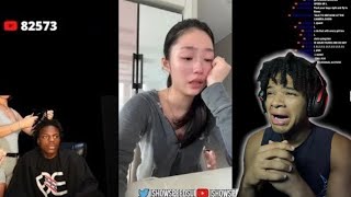 iShowSpeed Reacts To Amy Crying On Live 💔 VERY SAD [upl. by Sarazen]