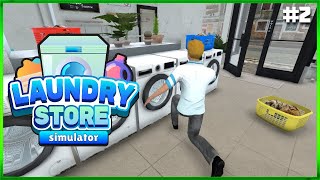 Laundry Store Simulator  First Look  Staff Upgrades  Episode 2 [upl. by Ventura439]